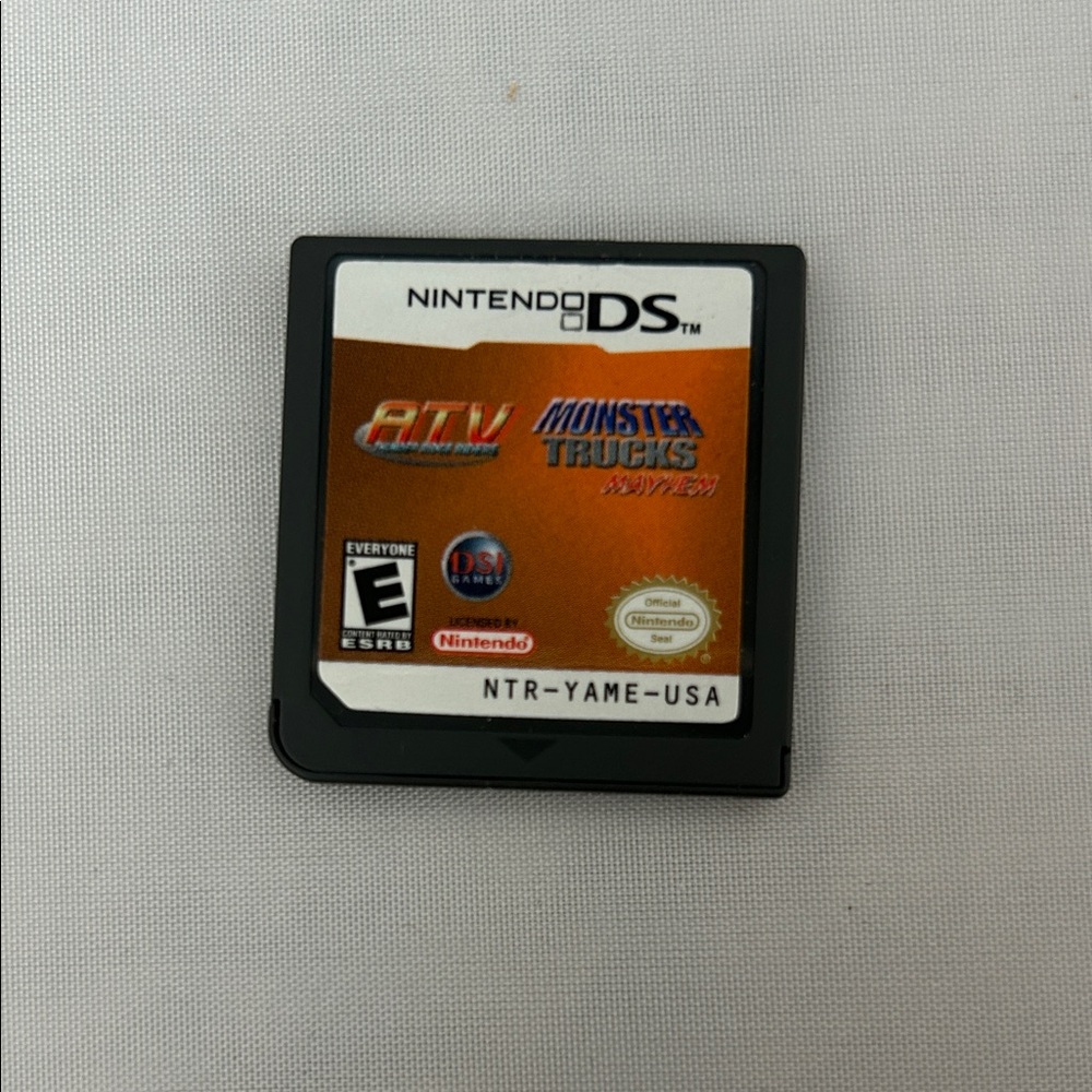 Nintendo DS ATV Monster Trucks Game Cartridge - Orange and Black